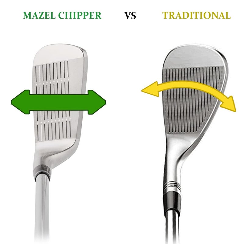 MAZEL Golf Pitching & Chipper Wedge,Right Handed,35,45,55 Degree Available for Men & Women (Right, Stainless Steel (Black Head), S, 55) - Image 3